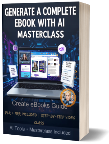 Generate a Complete eBook with AI – Step-by-Step Masterclass + Videos | PLR + MRR